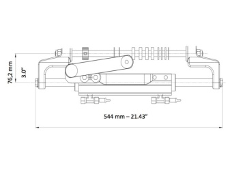 Ultraflex UC 128-OBF/3 - Cylinder Front Mount for Outboard Steering Systems