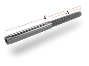 Stud Terminals UNF Right-Hand Thread For Rigging Screws Without Nut SS AISI 316