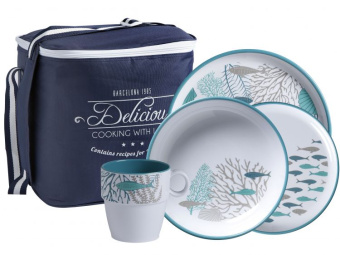 Marine Business Coastal Dinnerware Set for 4 people (16 items)