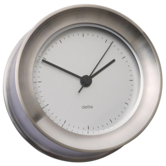 Delite 630310 - Quartz Clock Zealand Stainless Steel 110 mm