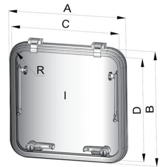 Vetus LIBERO Deck Hatch Class AII CE - Vent and Escape Hatches with Acrylic Smoky Glass