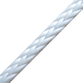 English Braids 34770200000 12-Strand Pre-Stretched Polyester 5mm White
