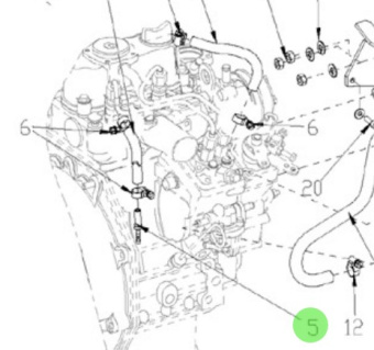 Nanni Diesel 970302476 - Fuel Connection Pipe D8 for Fuel System