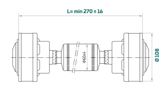 Aquadrive CVB15.10 – Moduline B10 Anti-Vibration CV Shaft System