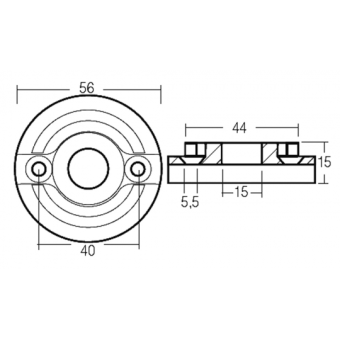 Tecnoseal Zinc Vetus KGF75/95 Bow Thruster Anode