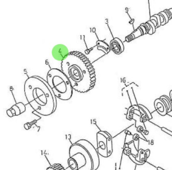 Nanni Diesel 970310373 - Injection Pump Gear for 3.100HE Engines