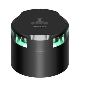 Lopolight 201-015-B-CD - Navigation Light 2NM 360° Green, Black W/Connector & Alu-Base (CD)