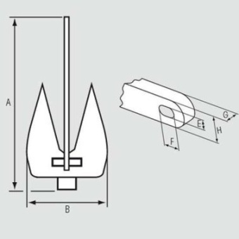 Plastimo Britany Anchor Galva 12 kg