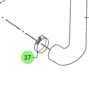 Bukh 569A0040 - Clamping Ring for DV48 Air Inlet and Turbocharger