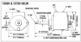 SeaStar HH5275 - Capilano Helm 1275v With Adjustable Volume For Hydraulic Steering System