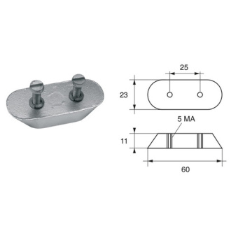 Bukh PRO L8147301 - Anode F/JOHNSON/EVINRUDE EngineS