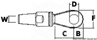 Osculati 05.010.06 - Eyelet Terminal 6 mm