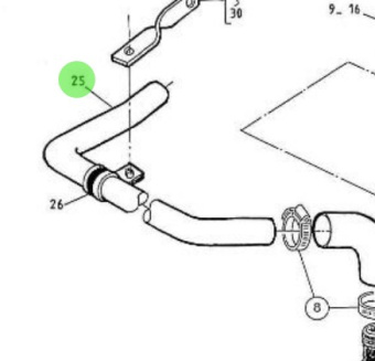 Nanni Diesel 970307225 - Gearbox Pipe for 4.200HE and 4.220HE Engines