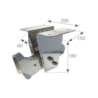 Stainless Steel Flush Mount Bow Roller with Anchor Lock (180 mm)