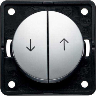Berker Blind Series Impulse Push Button With Arrow - Chrome Matt