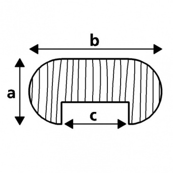ARC Marine Teak Cap Moulding Curved Inside Corner for N017