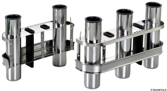 Osculati 41.170.53 - Stainless Steel rod holder for bulkhead mounting 3 rods