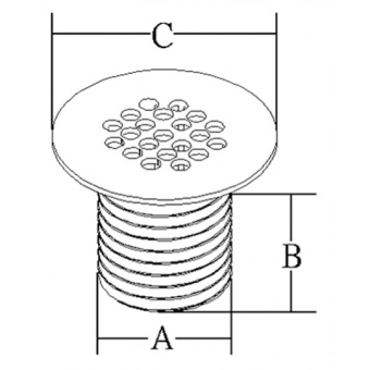 Marine Town Stainless Steel Discharge Strainer 32 mm