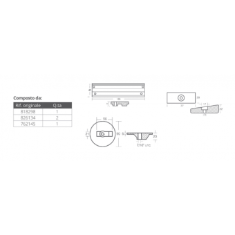 Tecnoseal Aluminium Anodes Kit For Outboard Engine Verado 4 / Optimax