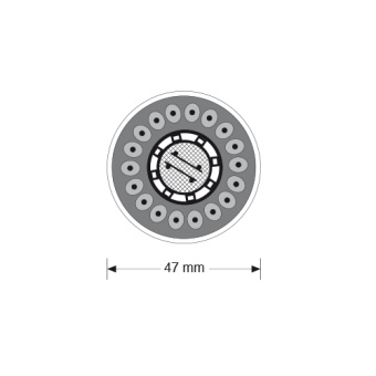 Barka 03.60.12000 - D120 Elbow Compact Shower With Adjustable Double Flow