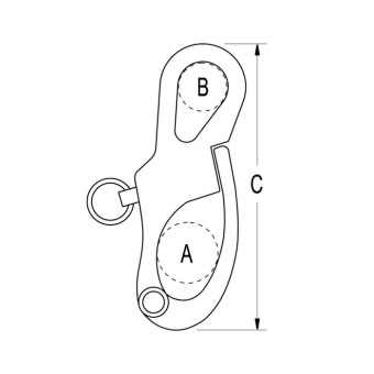 Ronstan RF6300 Fixed Bail Snap Shackle 100mm