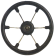 Allpa 6-Spoke Wheel 'Leader Tanegum' Stainless Steel With Black Polyurethane Rim, Ø410mm, Depth 100mm