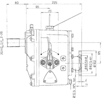 Technodrive Mechanical Marine Gearbox TMC260, R=1,54:1