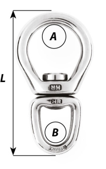 Wichard 82467 - Swivel With Large Bail With Ball Bearings Length 80 mm