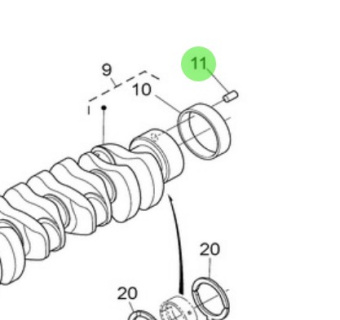 Nanni Diesel 970315796 - Straight Pin for N4.65 Engines