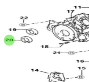 Nanni Diesel 970312585 - Timing Gear Cover Oil Seal for T6 Series Engines
