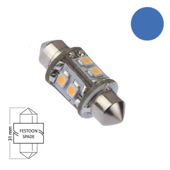 NauticLED F31-NAVI-08-BL - F31OMNI08BL Festoon Bulb 31 10-30VDC 0.8W/8W Blue