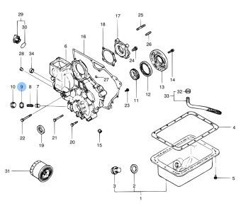 Vetus STM1141 - Gasket for Oil Sump and Oil Pump