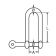 A4 Straight Shackle - Long Type Captive Pin Ø6 mm