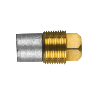 Tecnoseal 02022T - Caterpillar Pencil Anode Ø 22 L.20 Complete With Brass Plug Th. 3/4''GAS