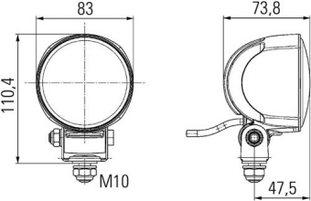 Hella LED Floodlight 70 Gen. III 12/24V