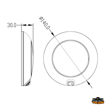 Trem L4412555 - LED Surface-Mounted Ceiling Light 24 LED With Switch