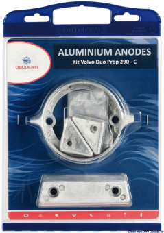 Osculati 43.344.00 - Anode Kit For Volvo Engines 290 DP Zinc