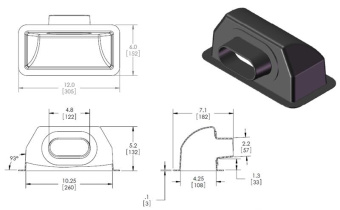 MSI TB104-4S 10" x 4" ABS Plastic Transition Box with 4" Ring Side