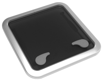 Goiot Aluminum Hatches Model 'Opal 40', Satin, Dims. 475x475mm, Hole Size 421x421mm, Mounting Depth 15mm
