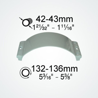 Clamcleat CL134 Boom Clamp for CL244 Cleat, 42–43 mm Tubes
