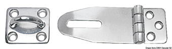 Osculati 38.211.25 - Heavy Duty Hasp & Staple Mirror PolishedSS 33x67mm