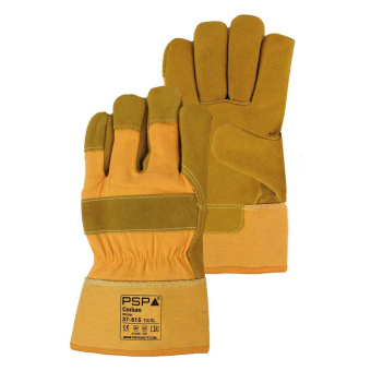 PSP Glove 37-615 Corium Winter, Split Leather, Yellow, Size 10/XL