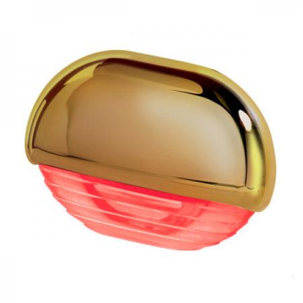 Hella Marine 2JA 998 560-231 - Led Step Lamp Easy Fit 12/24v Red - Gold Cap