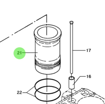 Bukh 000E4788 - Cylinder Liner for DV36 and DV48 Engines