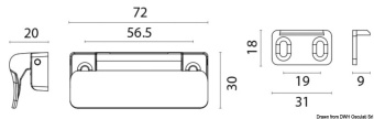 Osculati 38.191.00 - Closure Handle For Doors