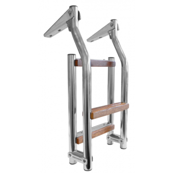 Stainless Steel Ladders 3 Steps Wood Steps