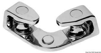 Osculati 40.209.20 - Angle Fairlead with Rollers 120°