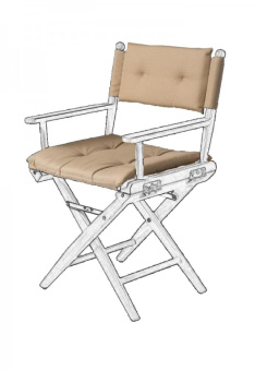 ARC Marine Deluxe Cushions For Director's Chair I Forza Beige