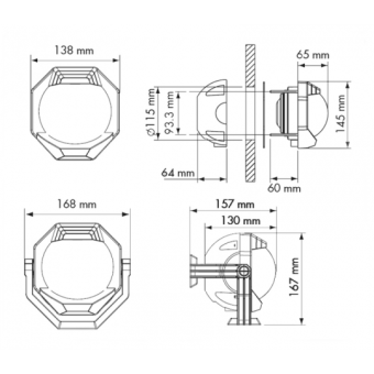 Plastimo Contest 130 White Compass With Red Flat Card Vertical Mounting