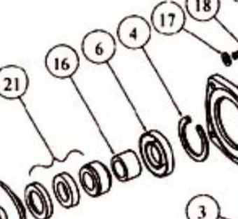 Jabsco SP2701-0912 - Rear Bearing Lip Seal for P500